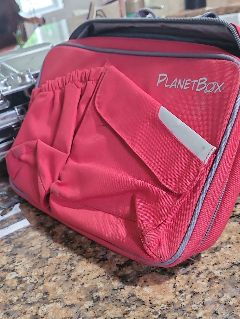 Insulated Red Lunch Bag